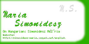 maria simonidesz business card